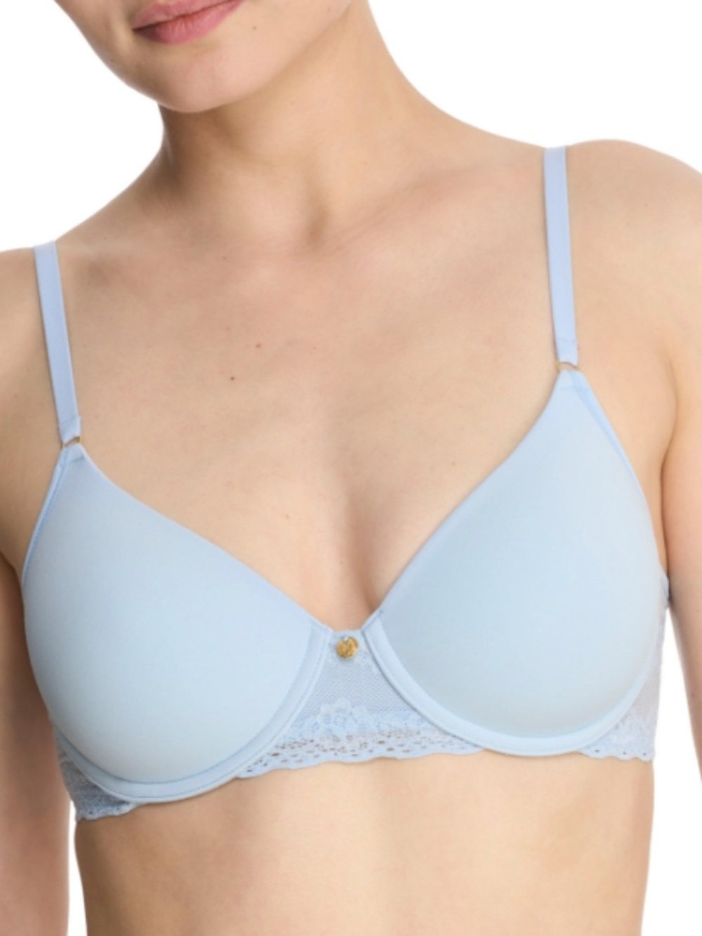 Natori Bliss Perfection Contour Underwire Bra - Misty Blue / 36 / DD